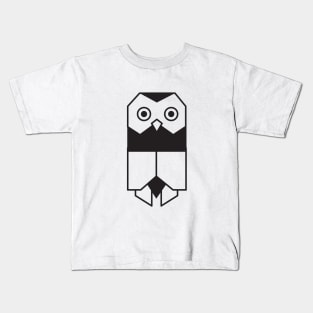 Geometric trendy flat style owl design Kids T-Shirt